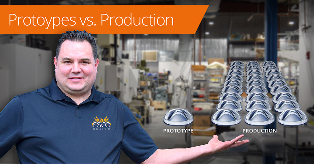 Prototype optics vs. production optics