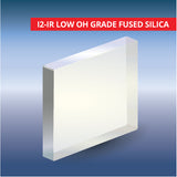 Commercial Quality Windows, Square, I2-IR Low OH Grade Fused Silica