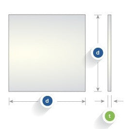 Commercial Quality Windows, Square, S1-UV Grade Fused Silica