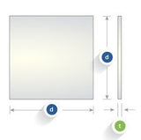 Commercial Quality Windows, Square, N-BK7 Optical Glass